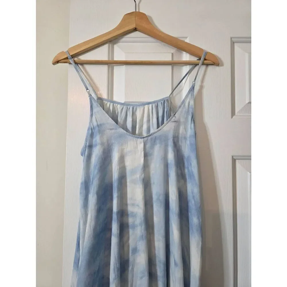 Free People full on maxi slip cami dress with peplum hem in tie dye XS - Picture 6 of 10
